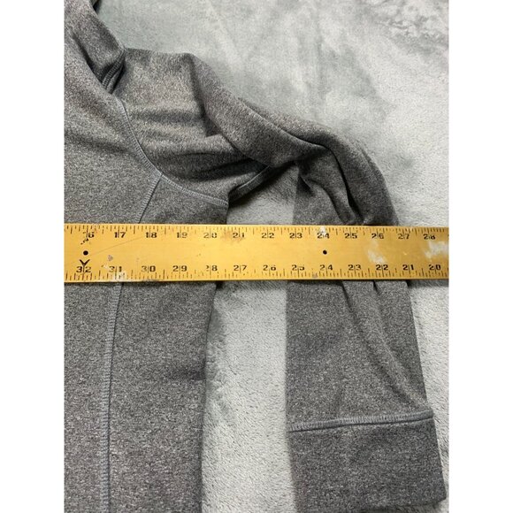 The North Face Hoodie Womens Large Gray Fleece Pullover Spell Out Logo Warm Cozy - Picture 5 of 12